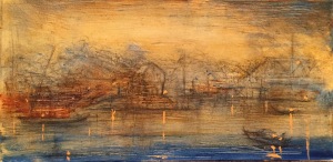 Portsmouth Harbor , Twilight ( 10 x 20 inches) for 